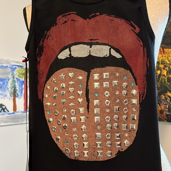 NWT Lauren Moshi Hand Drawn Graphic Tank - Picture 2 of 10